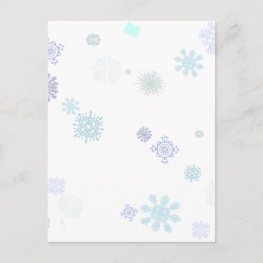 Carte Postale Flocons de neige pâles (Devant)
