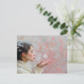 Carte Postale Flocons de neige soufflés (Debout devant)