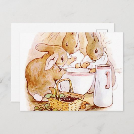 Carte Postale Flopsy Et Cottontail Beatrix Potter (Devant / Derrière)
