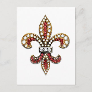 Carte Postale Flor De Lis Fleur De Lis Bijoux nouvelle orléans