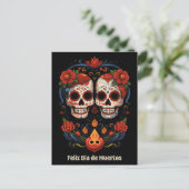 Carte Postale 🌹 Flor y Calavera : Hommage à Dia de Muertos 🌹 (Debout devant)