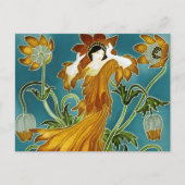 Carte Postale Flora Art Nouveau de Walter Crane (Devant)