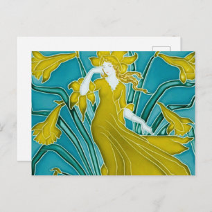 Carte Postale Flora Art Nouveau de Walter Crane