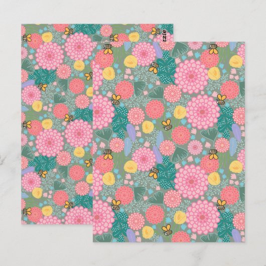 Carte Postale Floral (Devant / Derrière)