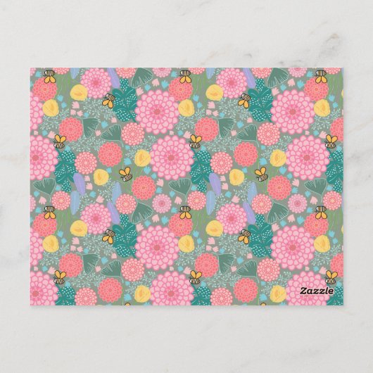 Carte Postale Floral (Dos)