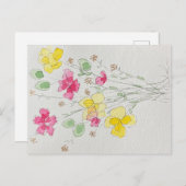 Carte Postale floral (Devant / Derrière)