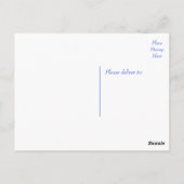 Carte postale Floral Ancre Merci nautique (Dos)