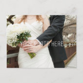 Carte Postale Floral Antlers Mariage en bois rustique (Devant)