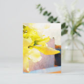 Carte Postale *~* Floral AP10 Aquarelle de pêche jaune (Debout devant)