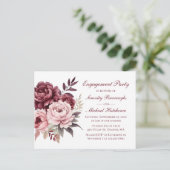 Carte Postale Floral Aquarelle Burgundy Peony (Debout devant)