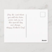 Carte Postale Floral Aquarelle Mère's Day Blessings Scripture (Dos)