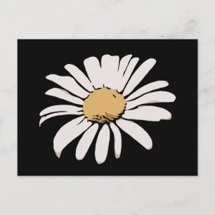 Carte postale Floral Black Daisy