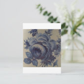 Carte Postale Floral bleu (Debout devant)