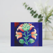 Carte Postale FLORAL, bleu rose vert (Debout devant)