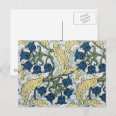 Carte Postale Floral Blue Flowers Lily Valley Répétition (Devant / Derrière)