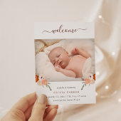 Carte Postale Floral Boho rustique | Faire-part de naissance pho