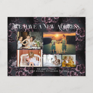 Carte Postale Floral Bourgogne 5 Photos Faire-part en mouvement