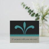 Carte postale Floral Chic, Turquoise (Debout devant)