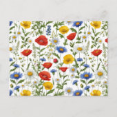 Carte Postale Floral coloré Fleur sauvage (Devant)