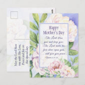 Carte Postale Floral de Mother's Day (Devant / Derrière)