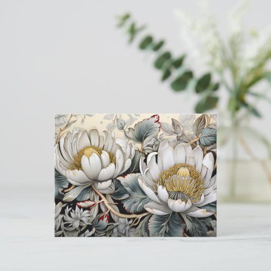 Carte Postale Floral Digital AI Aider Art Joli Fleurs (Debout devant)