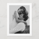 Carte Postale Floral Dusty Blue Hydrangea Mariage Merci (Devant)