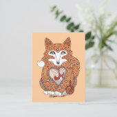 Carte postale Floral Fox (Debout devant)