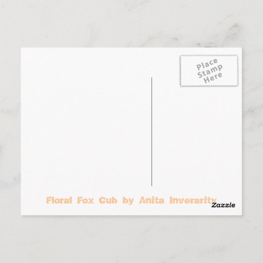 Carte postale Floral Fox (Dos)