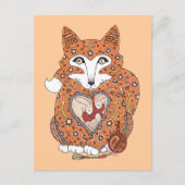 Carte postale Floral Fox (Devant)