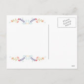 Carte postale Floral Happy Pâques (Dos)