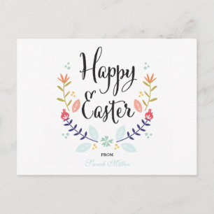 Carte postale Floral Happy Pâques
