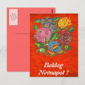 Carte Postale Floral hongrois au coucher du soleil (Devant / Derrière)