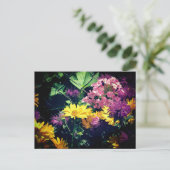 Carte Postale Floral jaune et rose | (Debout devant)