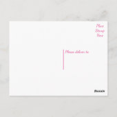 Carte Postale Floral Joyeux Anniversaire rose Gerbera Daisy Blac (Dos)