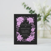 CARTE POSTALE FLORAL LAVENDER. IN LOVING MEMORY KEEPSAKE, (Debout devant)