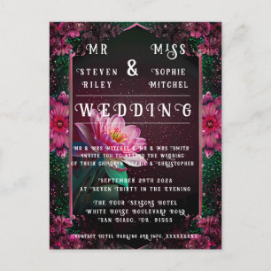 Carte Postale Floral Lotus Mariage Suite   Starry Night Romance
