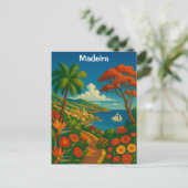 Carte Postale Floral Madeira Art Vintage voyage (Debout devant)