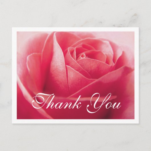 Carte Postale Floral Merci rose Fleur (Devant)