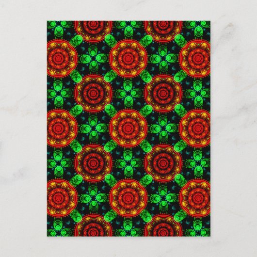 Carte Postale Floral Modern Boho Elegant Abstract Pattern #504 (Devant)