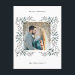 Carte postale Floral Moderne<br><div class="desc">Carte de Noël des vacances modernes</div>