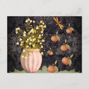 Carte Postale Floral Moody décoratif