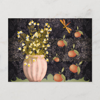 Carte Postale Floral Moody décoratif