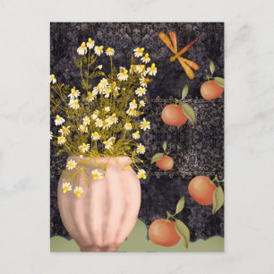 Carte Postale Floral Moody décoratif