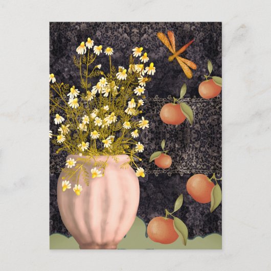 Carte Postale Floral Moody décoratif (Devant)