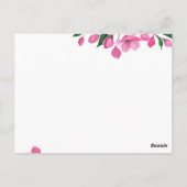 Carte postale Floral Moving Faire-part (Dos)