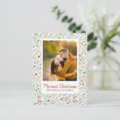 Carte Postale Floral Noël Motif photo (Debout devant)