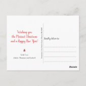 Carte Postale Floral Noël Motif photo (Dos)