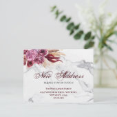 Carte Postale Floral Nouvelle adresse Moving Faire-part (Debout devant)