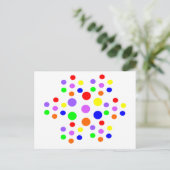 Carte Postale Floral Rainbow Spots (Debout devant)