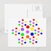 Carte Postale Floral Rainbow Spots (Devant / Derrière)